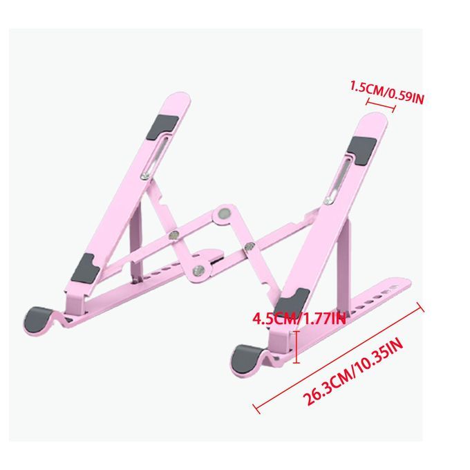 Laptop Stand Lightweight Height Adjustable Ventilated Laptop Pink