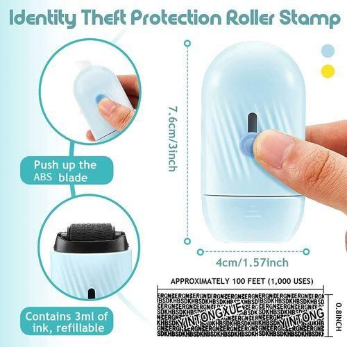 2Pcs Identity Protection Roller Stamps 2 In 1