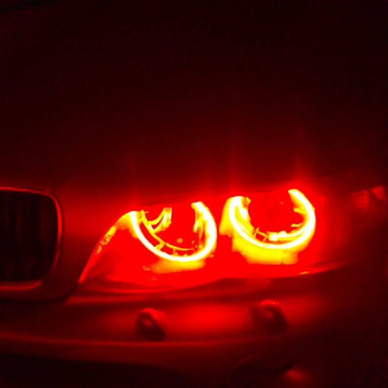 2Pcs LED Angel Eyes Marker Lights Bulbs For E39 E53 E60 E61 E63 E64 E65 E66 E87 525i 530i Xi 545i M5 Error Free 2*5W Red