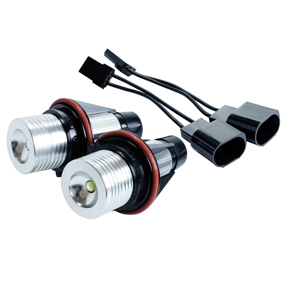2Pcs LED Angel Eyes Marker Lights Bulbs For E39 E53 E60 E61 E63 E64 E65 E66 E87 525i 530i Xi 545i M5 Error Free 2*5W Red