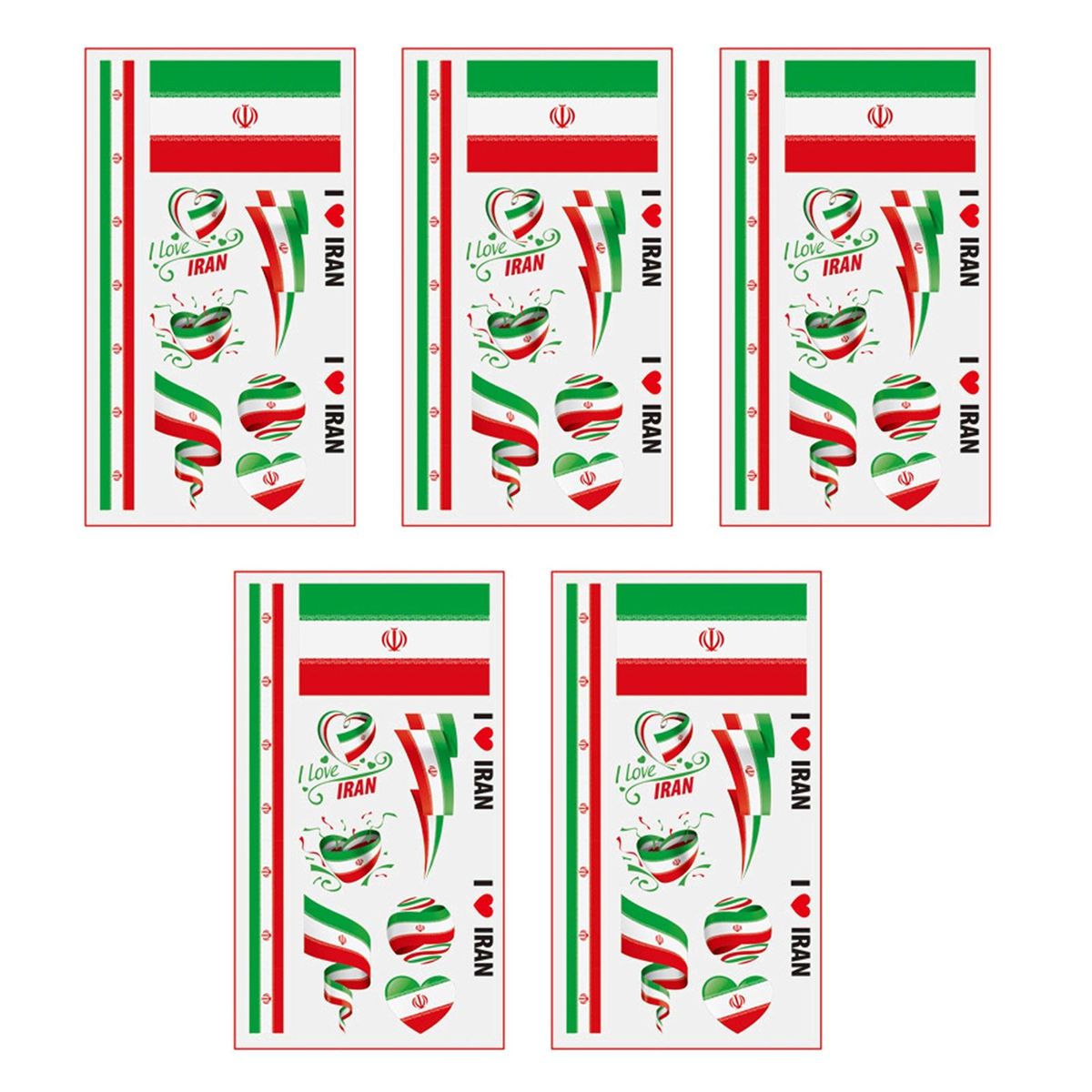 5Pcs Decorative Sticker World Cup Encourage Sticker Aldult Gifts Mix Color