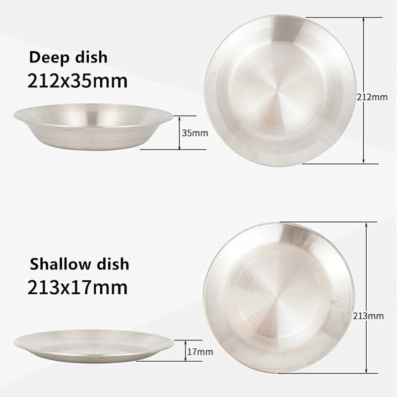 17Pcs/Set Camping Mess Kit Outdoor Tableware Stainless Steel Barbecue Picnic Plate Bowl