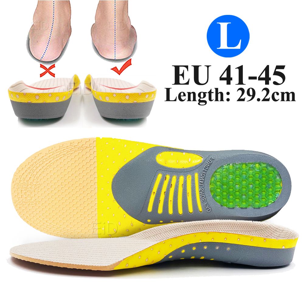 Premium Orthotic Insoles Orthopedic Flat Foot Health Sole Pad For Shoes Insert Arch Support Pad For Plantar Fasciitis UniL EU 41-45
