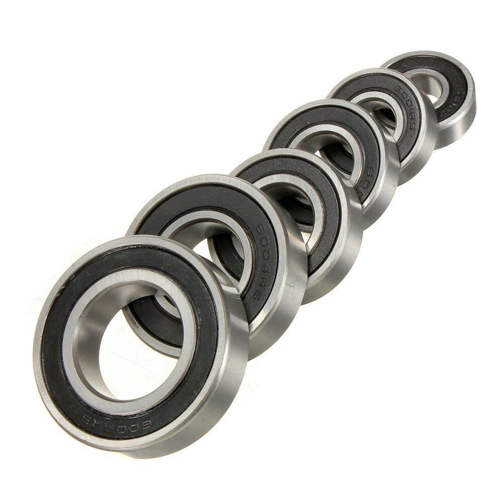 10Pcs Deep Groove Rubber Sealed Ball Bearing 6000 6001 6002 6003 6004 6005 2RS
