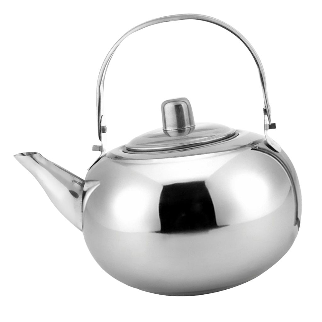 1L/1.5L/2L/2.5L Outdoor Stainless Steel Tea Pot Water Kettle Camping