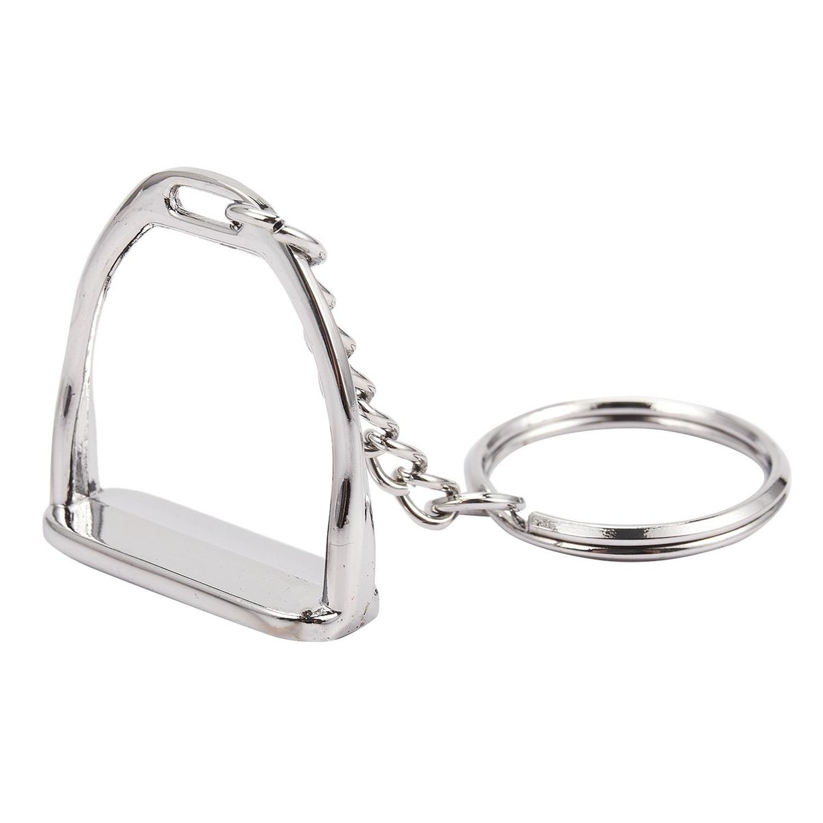 1Pcs Simple Elegant Design Western Stirrup Keychain Key Ring Hanger Tool For Men Women Bag Decoration Equestrian Equine Horse Theme