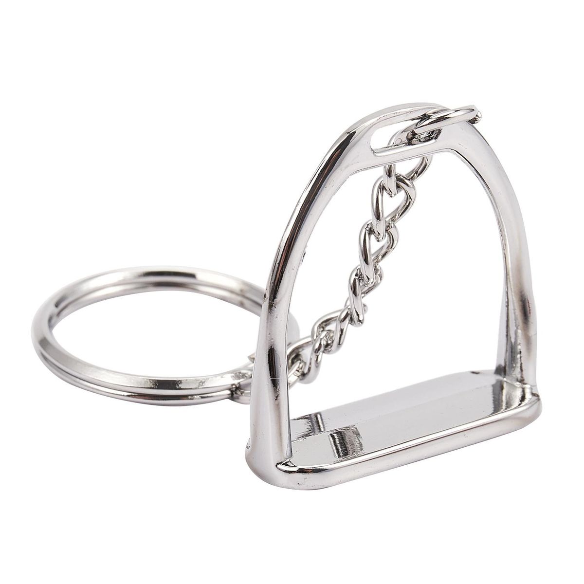 1Pcs Simple Elegant Design Western Stirrup Keychain Key Ring Hanger Tool For Men Women Bag Decoration Equestrian Equine Horse Theme