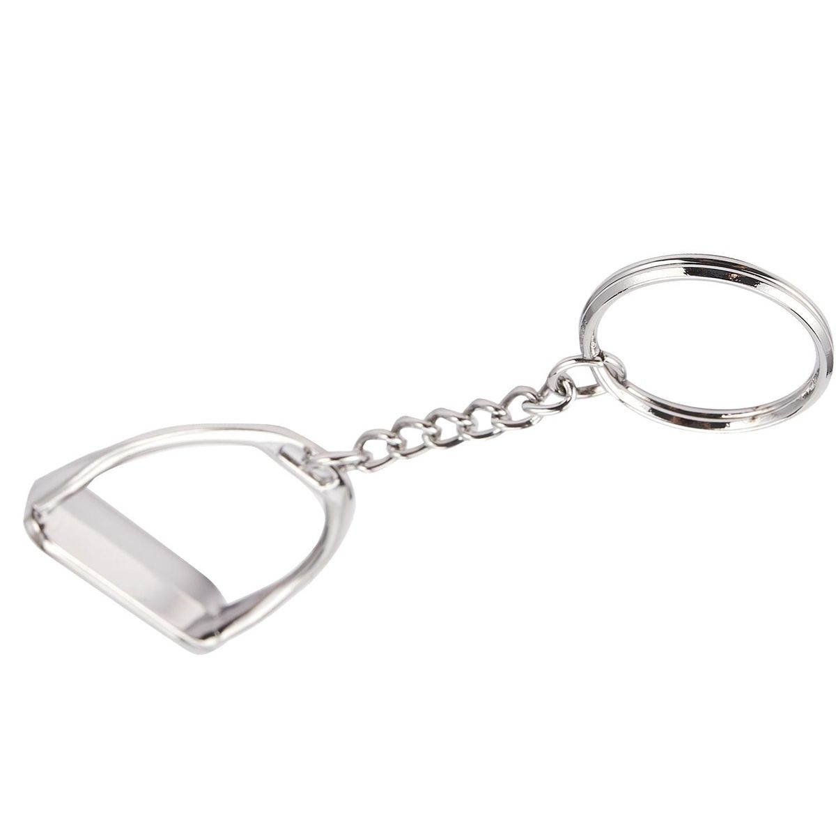 1Pcs Simple Elegant Design Western Stirrup Keychain Key Ring Hanger Tool For Men Women Bag Decoration Equestrian Equine Horse Theme