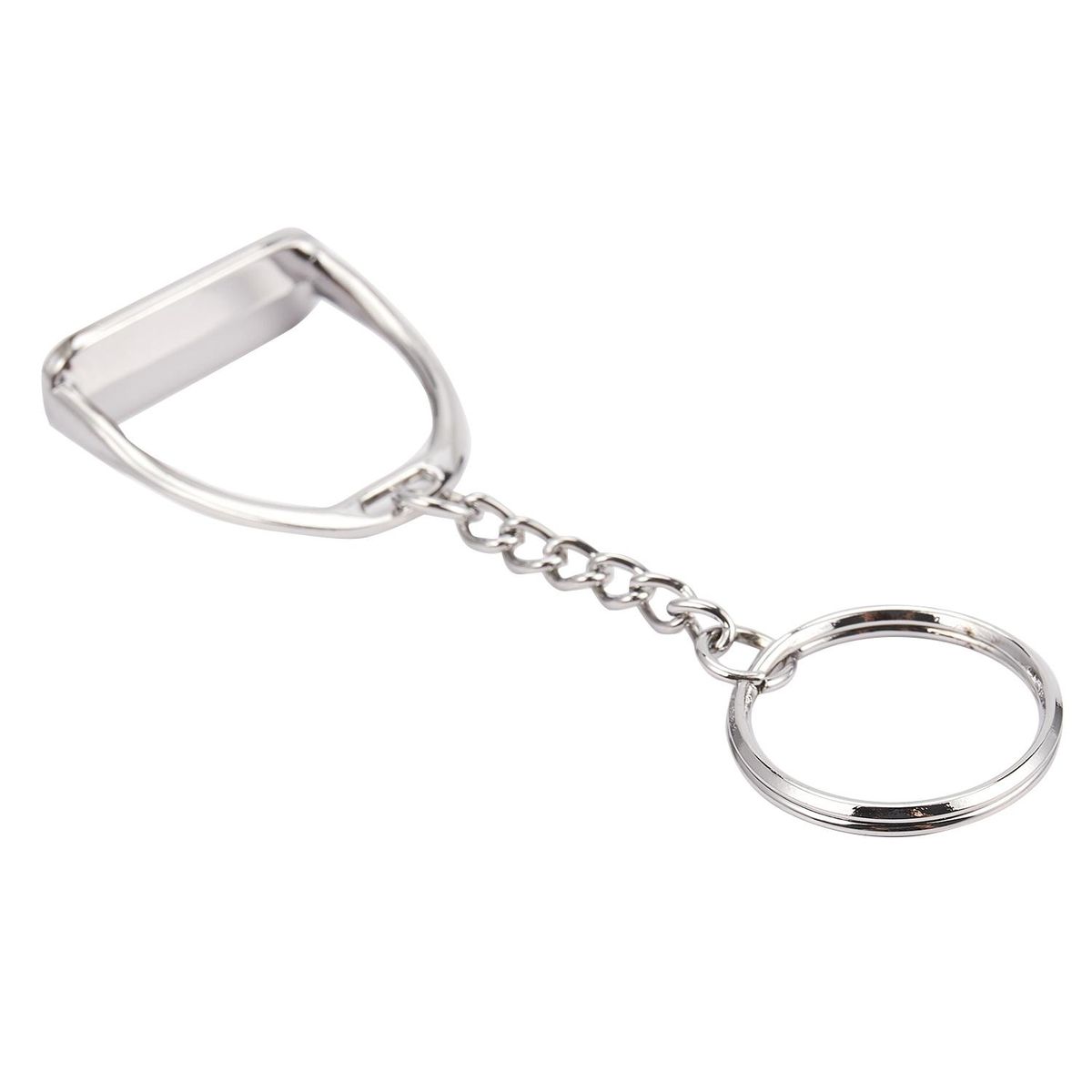 1Pcs Simple Elegant Design Western Stirrup Keychain Key Ring Hanger Tool For Men Women Bag Decoration Equestrian Equine Horse Theme