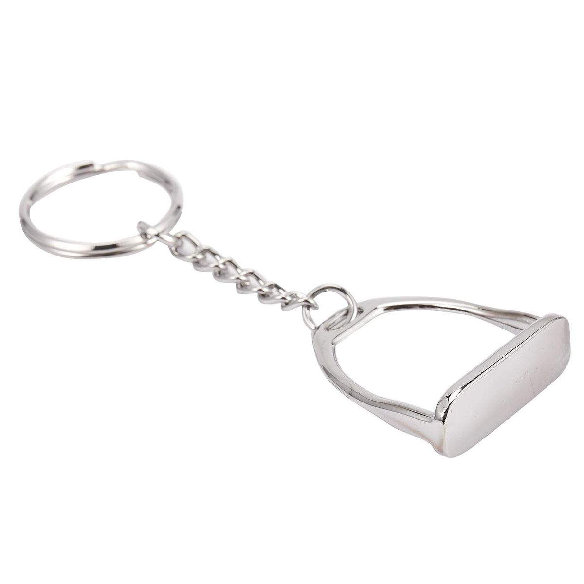 1Pcs Simple Elegant Design Western Stirrup Keychain Key Ring Hanger Tool For Men Women Bag Decoration Equestrian Equine Horse Theme