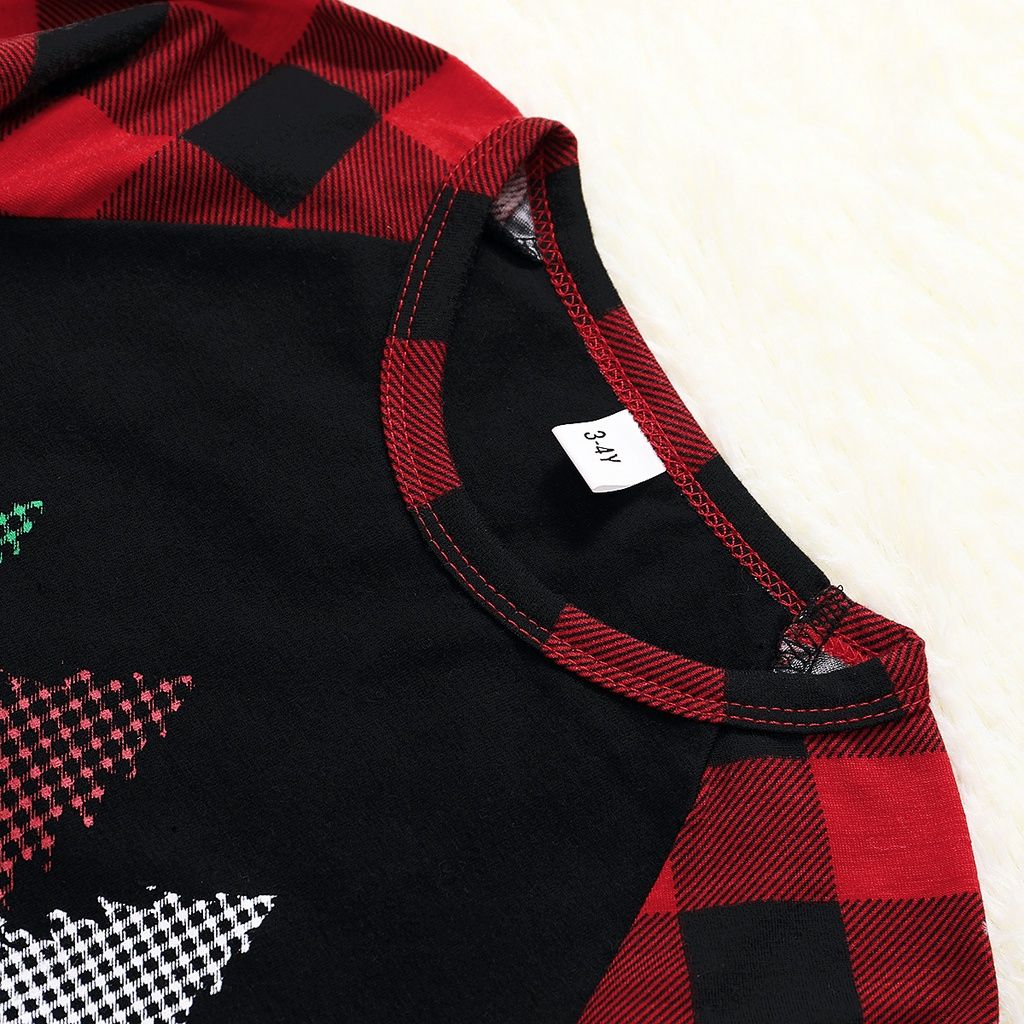 0-24 Months Baby Christmas Plaid Long Sleeve Romper