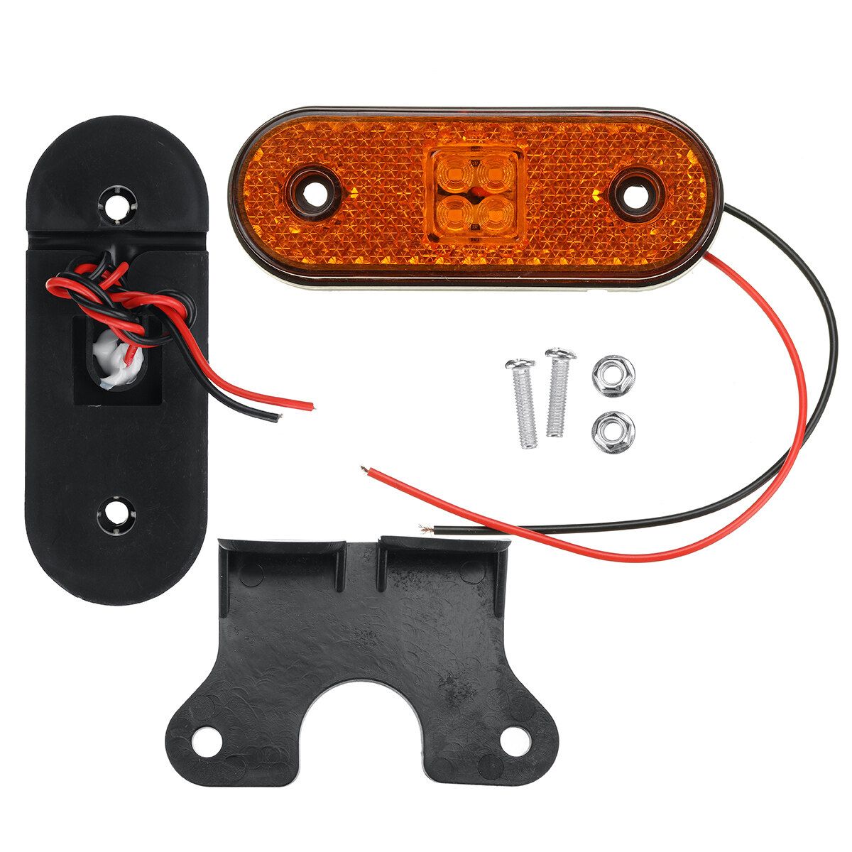 4 LED Truck Side Marker Lights 24V Turn Signals Lamps Tractor RV Trailer Lorry Pick-up Boats Car Back Light Clearance Lamp