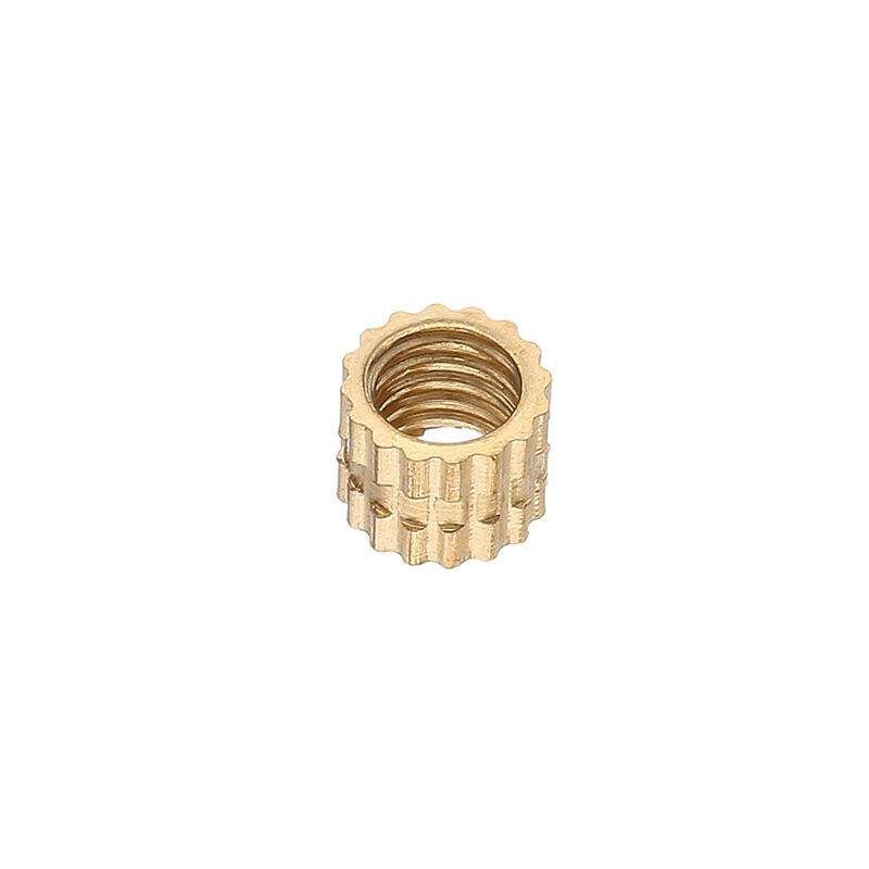 100Pcs M4 Brass Female Threaded Knurled Insert Embedded Nut