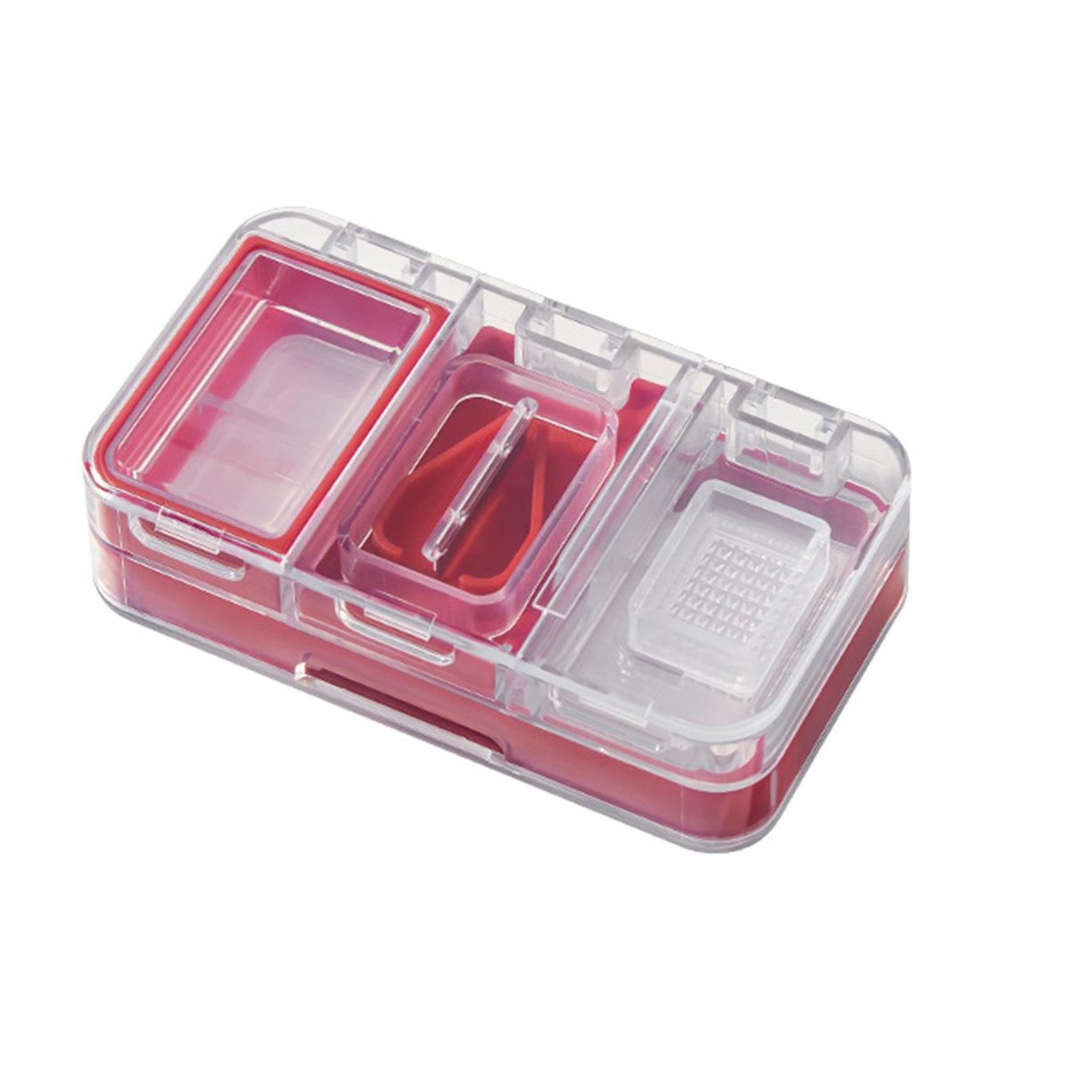 Tablet Cutter Dispensing Portable Case Red