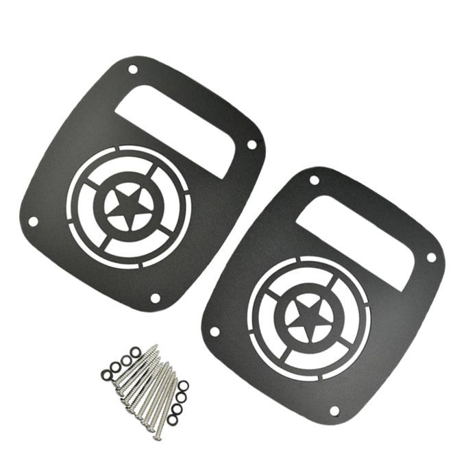 2Pcs Tail Light Cover Rear Lamp Protector Guard For Jeep Wrangler TJ