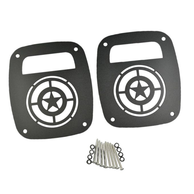 2Pcs Tail Light Cover Rear Lamp Protector Guard For Jeep Wrangler TJ