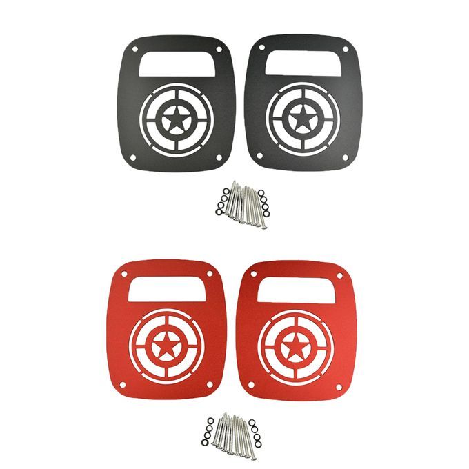 2Pcs Tail Light Cover Rear Lamp Protector Guard For Jeep Wrangler TJ