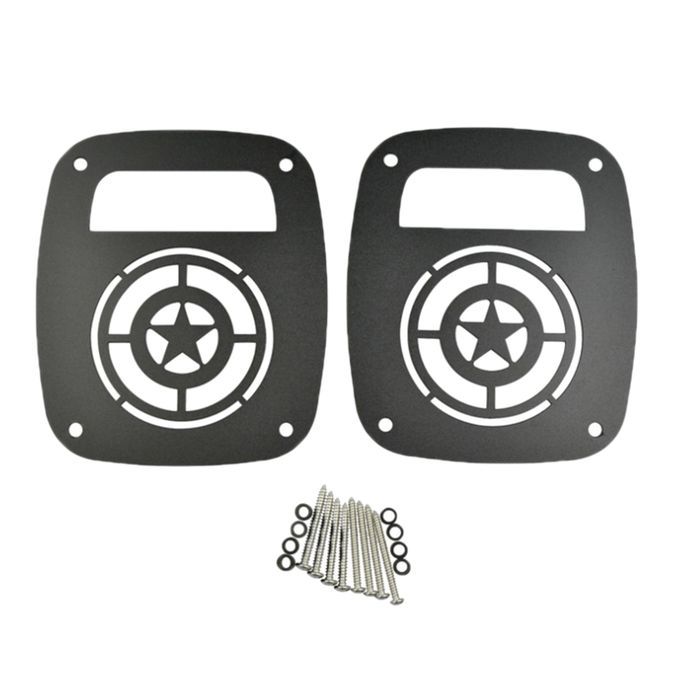 2Pcs Tail Light Cover Rear Lamp Protector Guard For Jeep Wrangler TJ