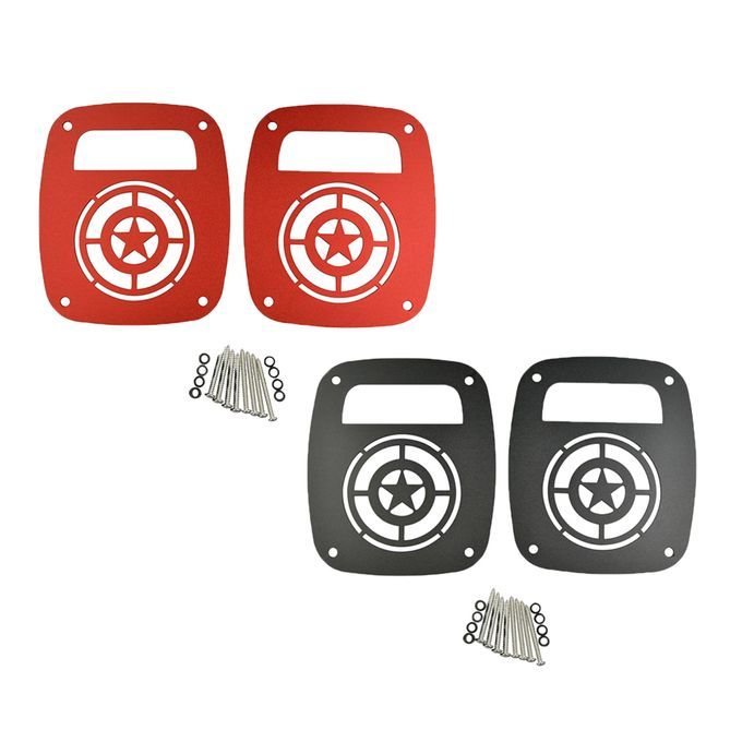 2Pcs Tail Light Cover Rear Lamp Protector Guard For Jeep Wrangler TJ