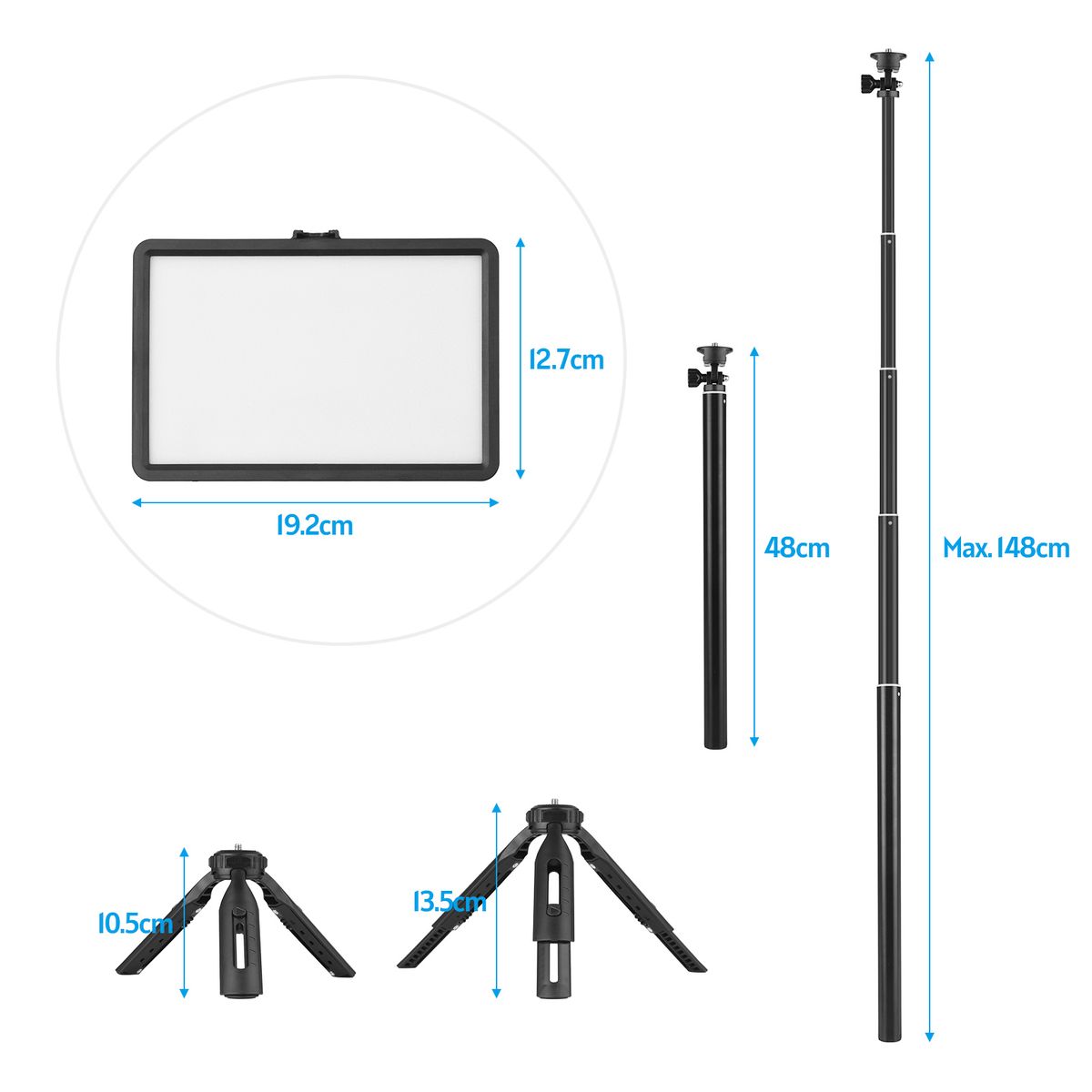 Portable RGB Video Light Kit With 2 * LED Video