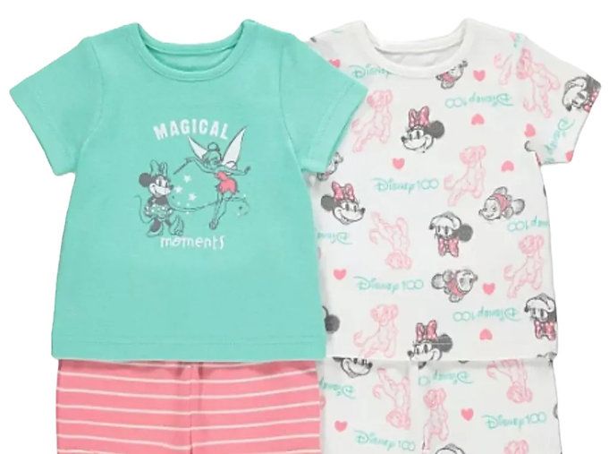 Disney 100 Green Magical Moments Short Pyjamas 2 Pack
