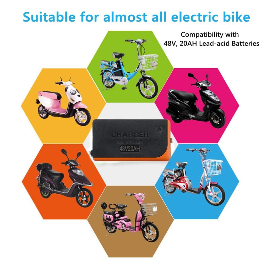 48V 20AH 1.8-5.0A Electric Bike Scooter Lead Acid Battery Charger Power Charge