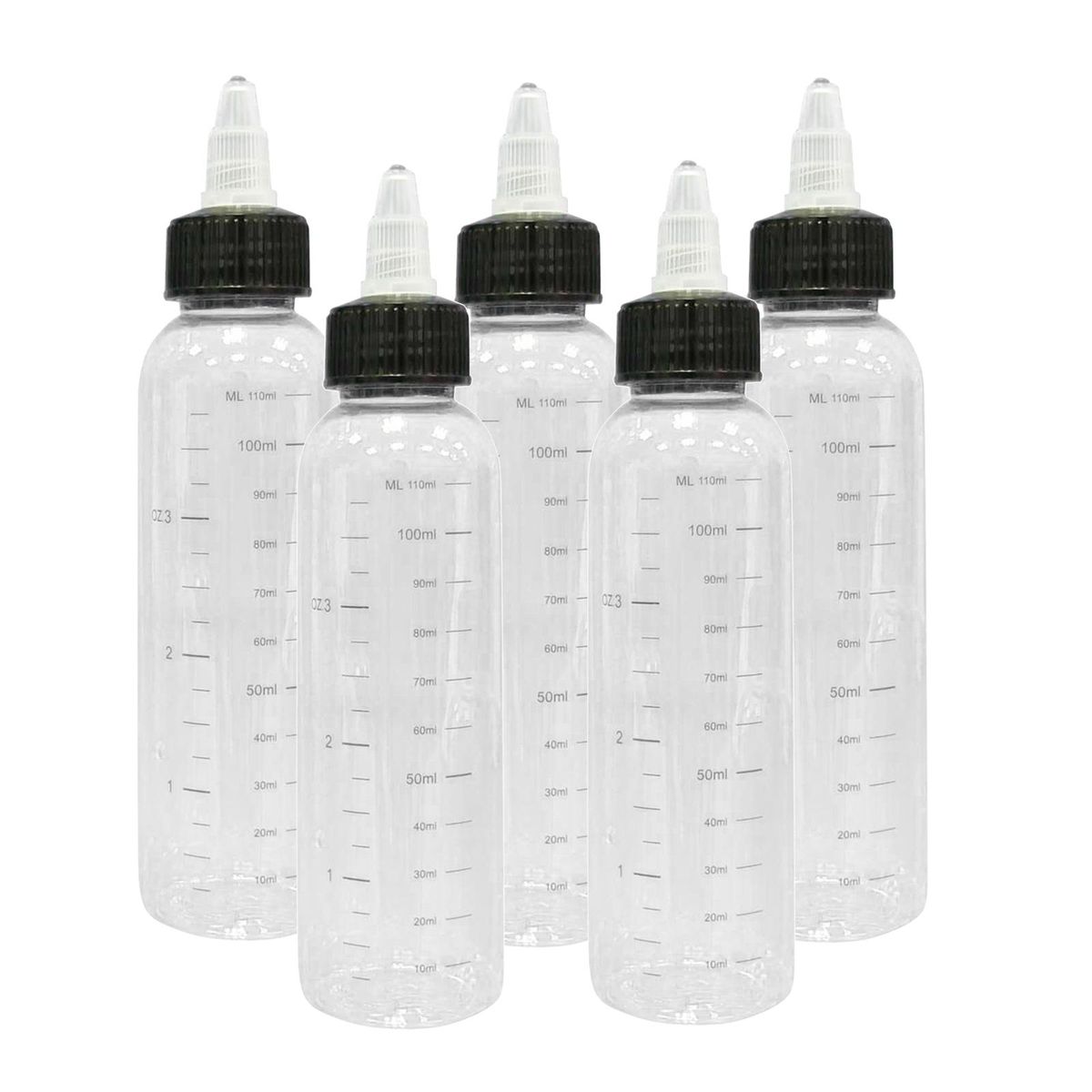 10pcs 120/250ml  Bottle With Twist Hat + Scale