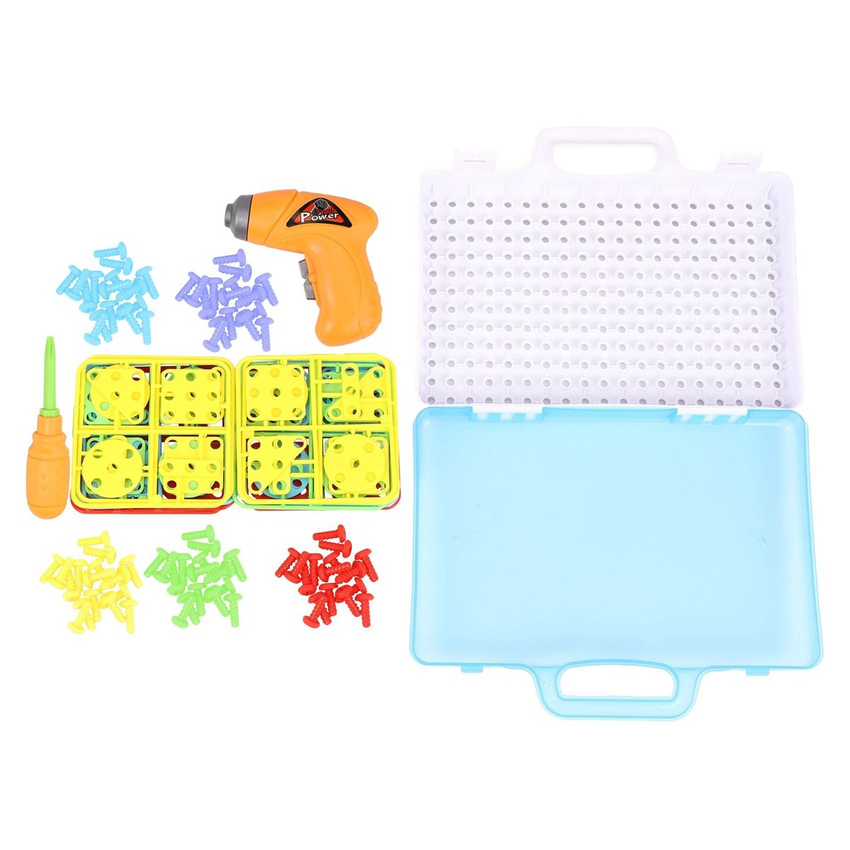 Children Fun Electric Drill Puzzle Toys Disassemble Screw Nut Assembly Combination Toys