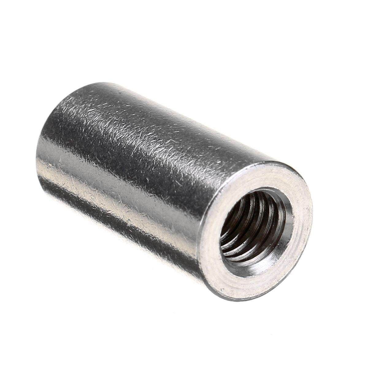 M6*φ10*20mm Round Connector 304 Stainless Steel Threaded Coupling Nut