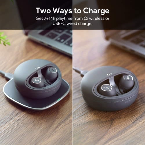 Key Series True Wireless Earbuds- 24hrs Playtime- Usb-c & Wireless Charging Case