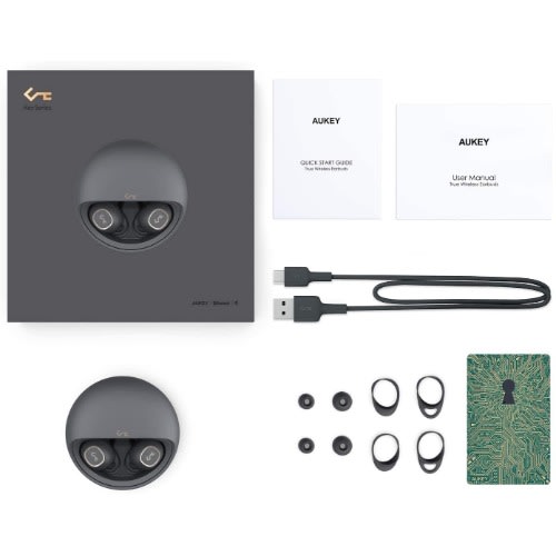 Key Series True Wireless Earbuds- 24hrs Playtime- Usb-c & Wireless Charging Case