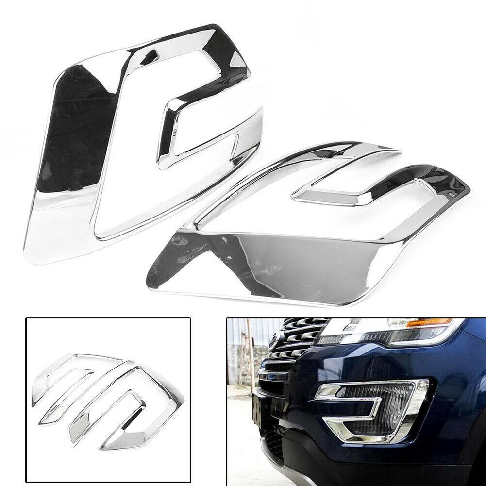 2Pcs Front Fog Lamp Cover Trim for Ford Explorer 2016 -