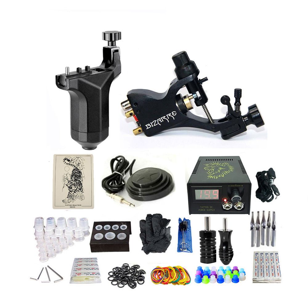 Professional Tattoo Kit 2 Rotory Machine Gun 50 Needles
