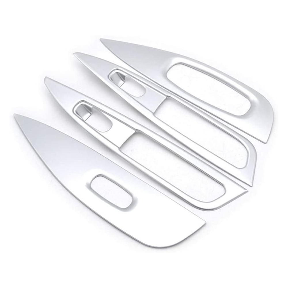 4Pcs Glass Switch Trim Frame Window Lift Armrest Switch Trim Patch for Nissan Rogue Sport Qashqai J11 2014-2019