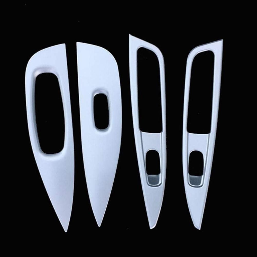 4Pcs Glass Switch Trim Frame Window Lift Armrest Switch Trim Patch for Nissan Rogue Sport Qashqai J11 2014-2019