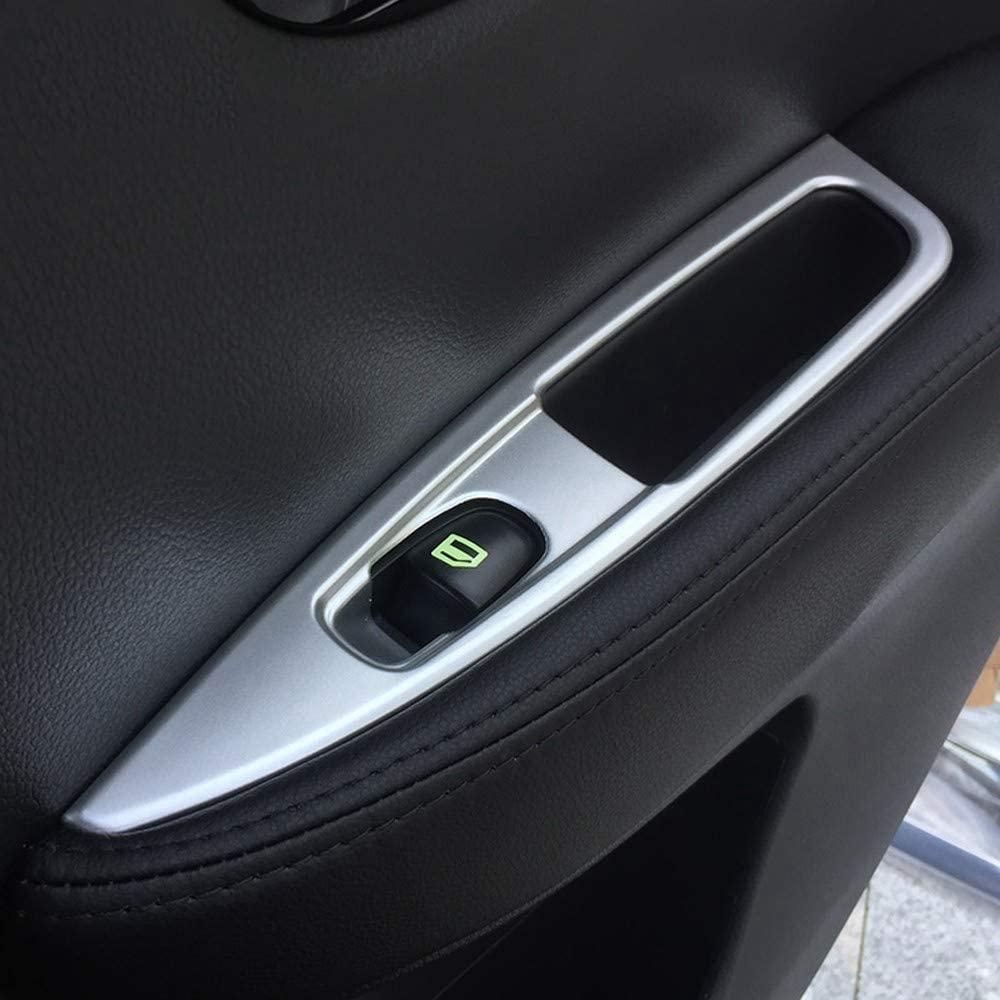 4Pcs Glass Switch Trim Frame Window Lift Armrest Switch Trim Patch for Nissan Rogue Sport Qashqai J11 2014-2019