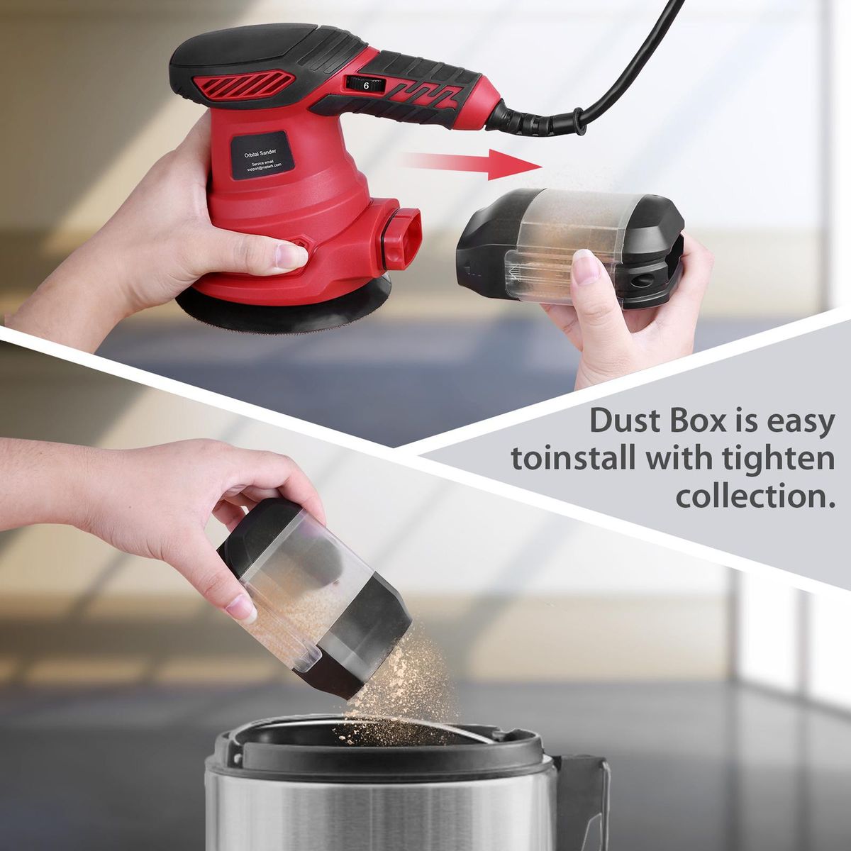 Meterk 300W Orbit sander FL117 includes 20pcs sanding papers and polishing pad  US