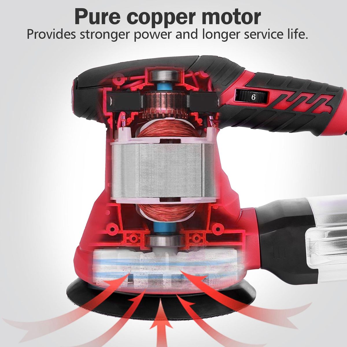 Meterk 300W Orbit sander FL117 includes 20pcs sanding papers and polishing pad  US