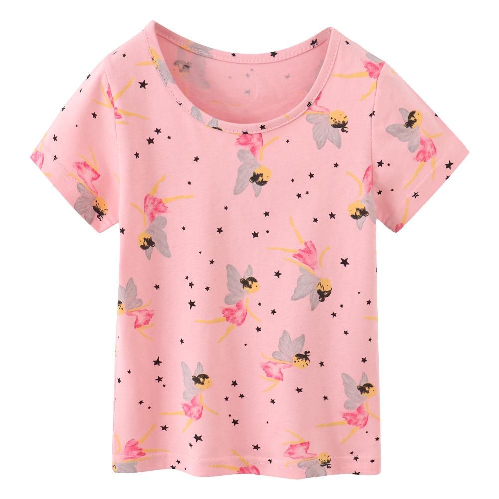 Summer girls' short-sleeved cotton cartoon children's T-shirt children T-shirt European an