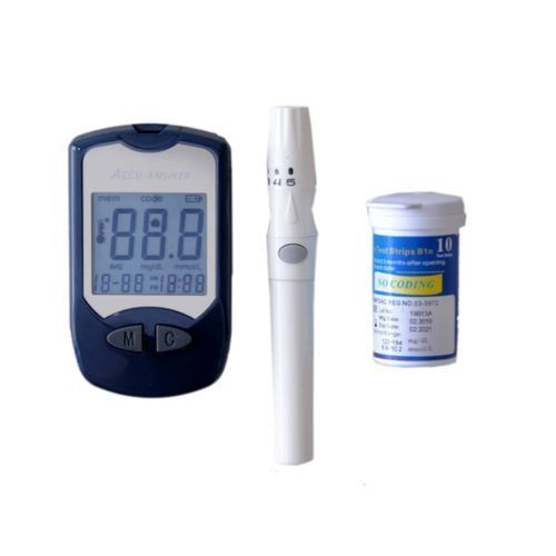 Digital Blood Glucose Sugar Level Monitor Check