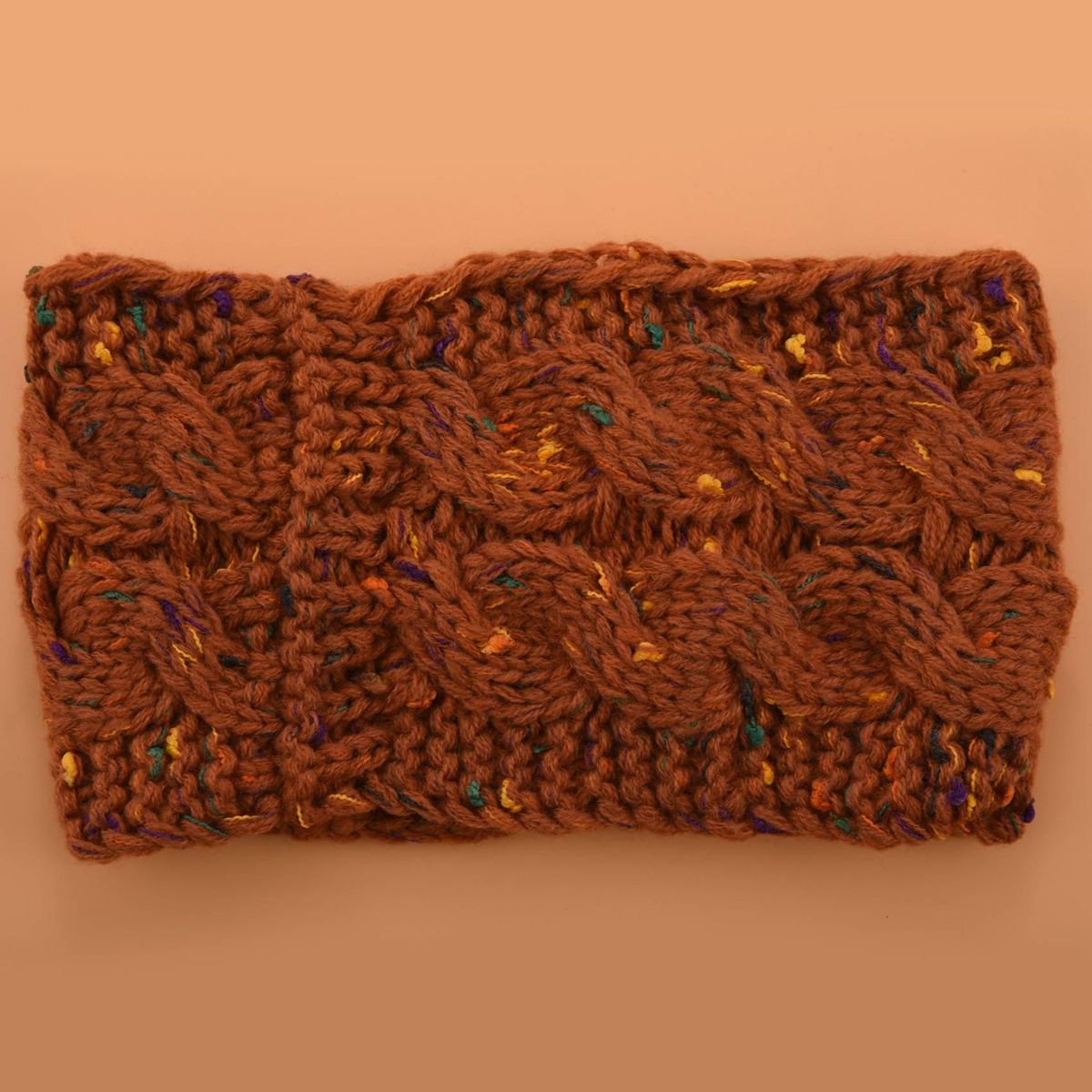 Rust Ear Warmer Headband For Women Hair