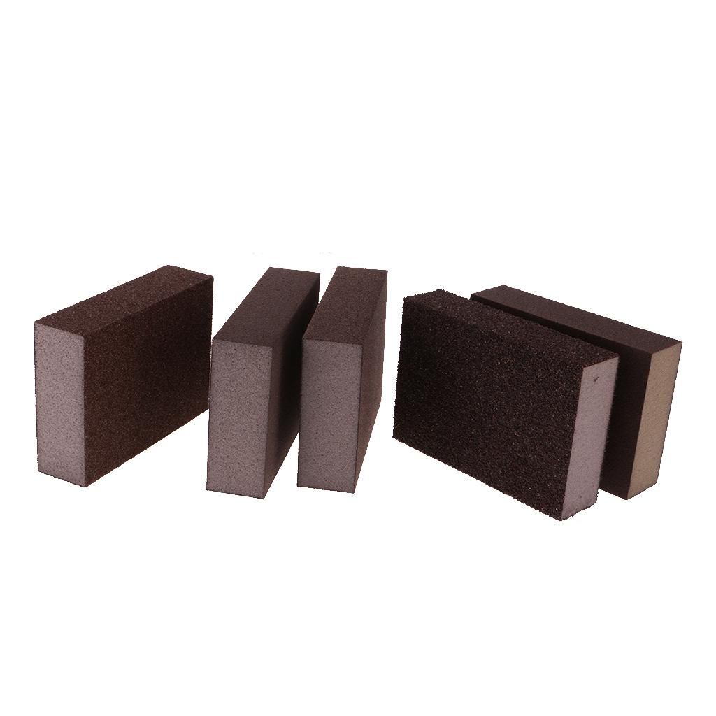 Pack Of 5  Foam Sanding Sponge Block Double Sided