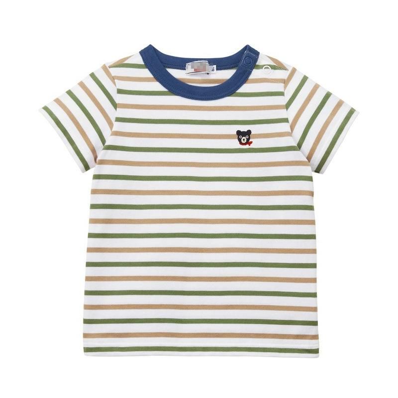 New Boys And Girls Baby Mk Classic Cotton Multi-Color Yarn-Dyed Color-Stripes Single Jerse