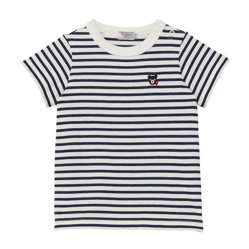 New Boys And Girls Baby Mk Classic Cotton Multi-Color Yarn-Dyed Color-Stripes Single Jerse