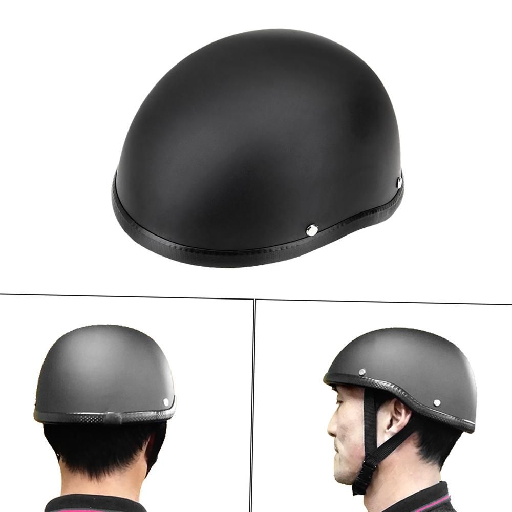 Motorcycle Half Open Face Helmet Matt Black Protection Shell Helmet for Scooter Bike