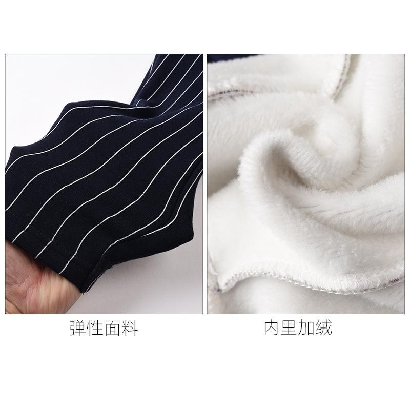 Children's Autumn And Winter Boys And Girls Fleece-Lined Non-Inverted Velvet Warm Exercise