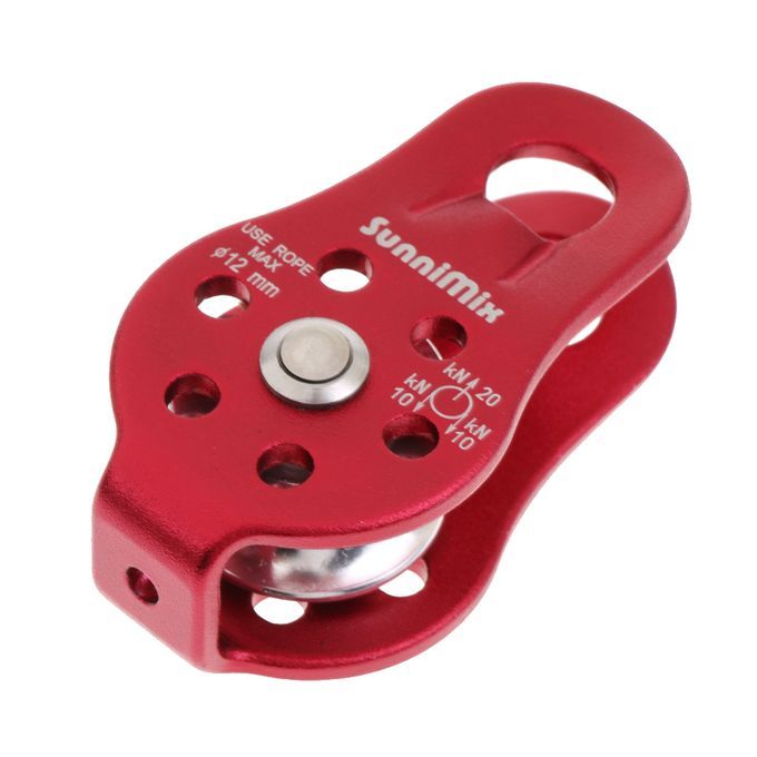 2 Pieces Small Compact 20KN General Purpose Fixed Side Climbing Pulley