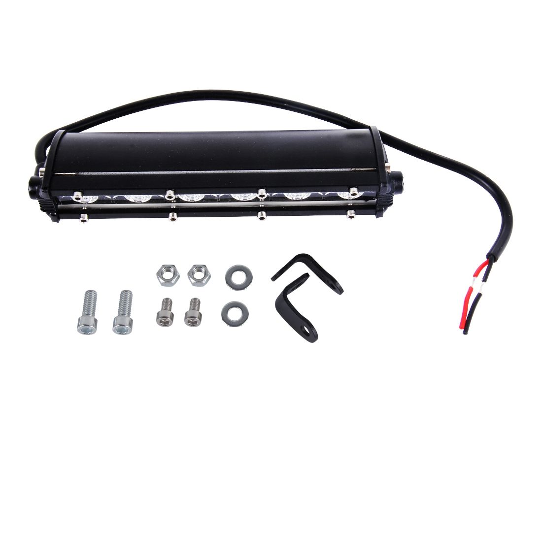DC 10-30V 18W 2300LM 6500K Waterproof Vehicle Car Boat Marine External Work Lights Emergency Lights 60 Degrees Adjustable Flood Light LED Car Bulbs With 6 Intense CREE LED Lights(White Light)