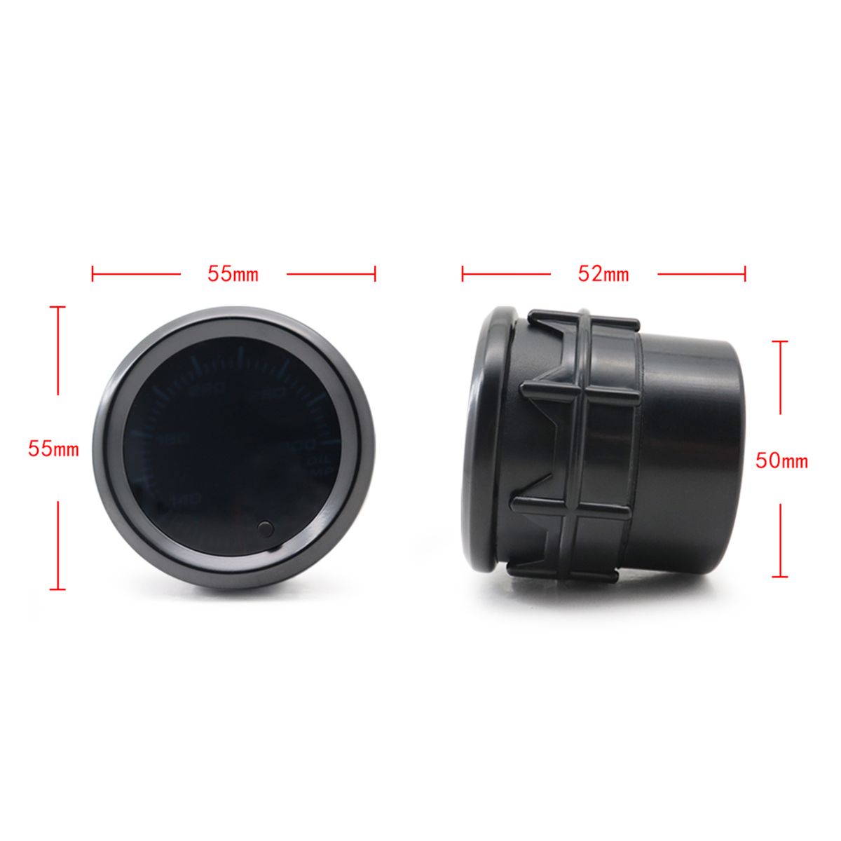 Gauge Meter Kit  52mm Diameter Smoked Lens GlowShift Tinted
