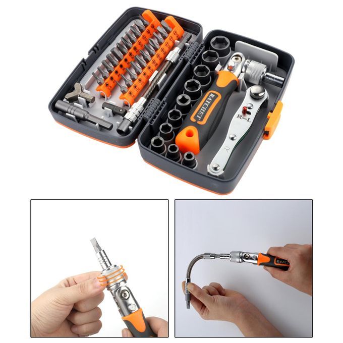 Ratchet Screwdriver Set Hand Tools For Home Maintenance Emergency